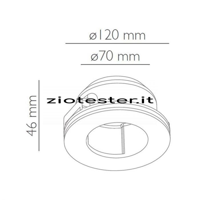 Portafaretto in gesso GYPSUM G GU10-tec