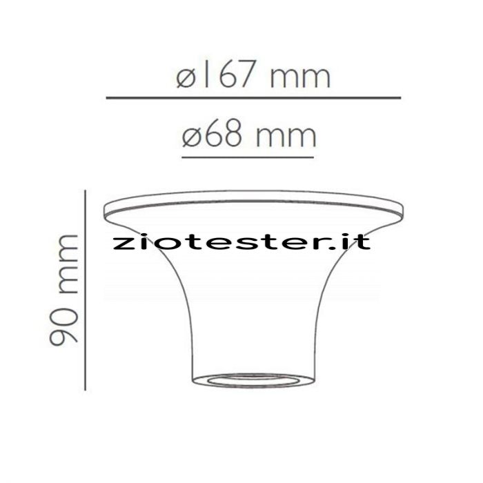 Portafaretto in gesso GYPSUM H GU10-tec