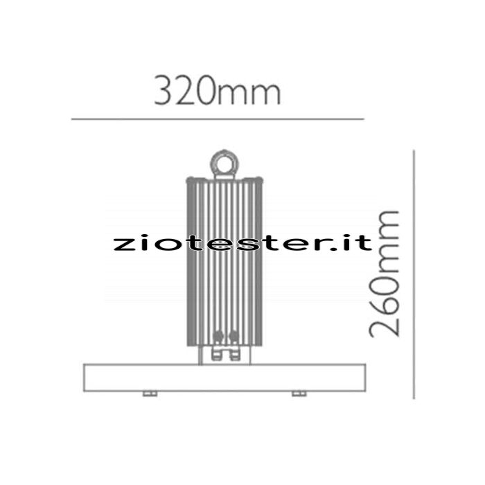 Faro LED High Bay 100W dimensioni