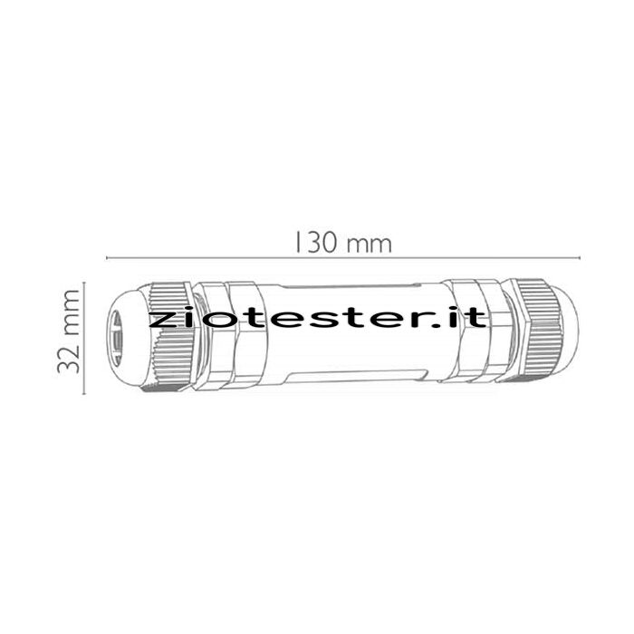 Connettore Lineare IP68 dimensioni