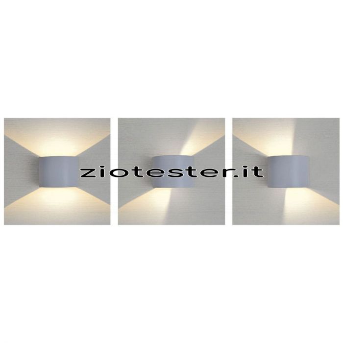 Lampada LED da parete regolabile 12W rotonda-info3