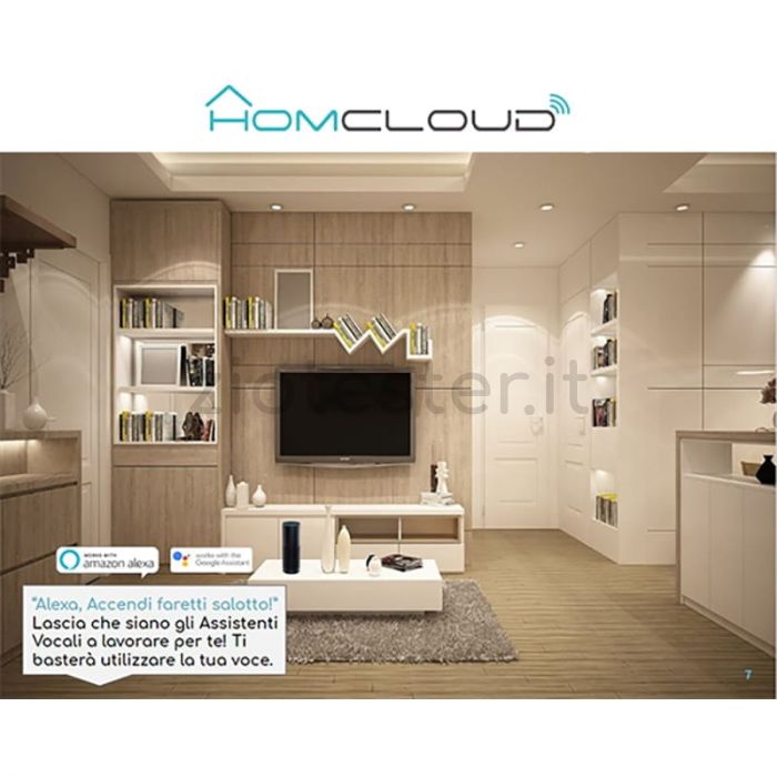 Lampadina LED E27 Filament A60 Smart Wifi ambienti