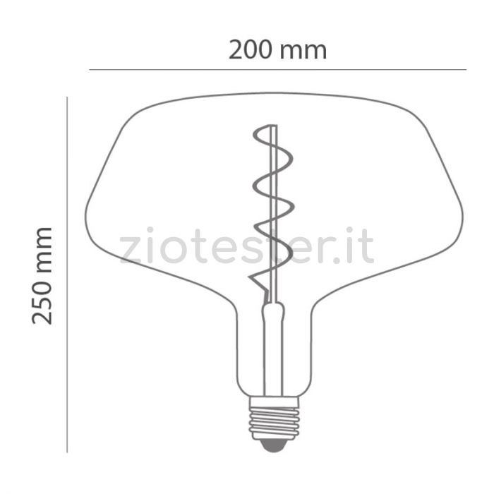 Confezione da 4 Lampadine a Filamento Lungo Tubolare Stile Vintage