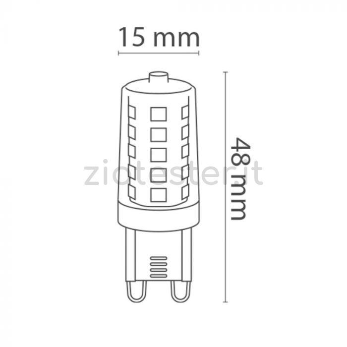 Lampadina LED G9 3 Watt (350 lumen)