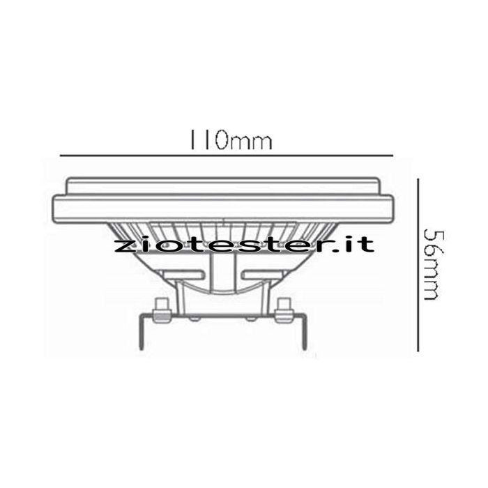 Lampadina LED Special AR111 Equivalente a 83W dimensione