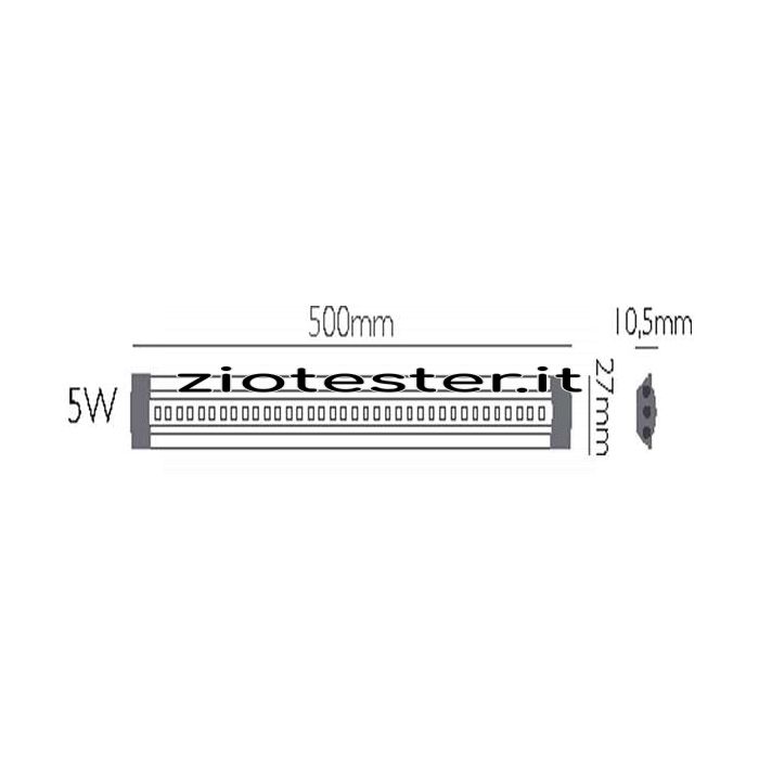 Barra LED Reglette 5W dimensioni