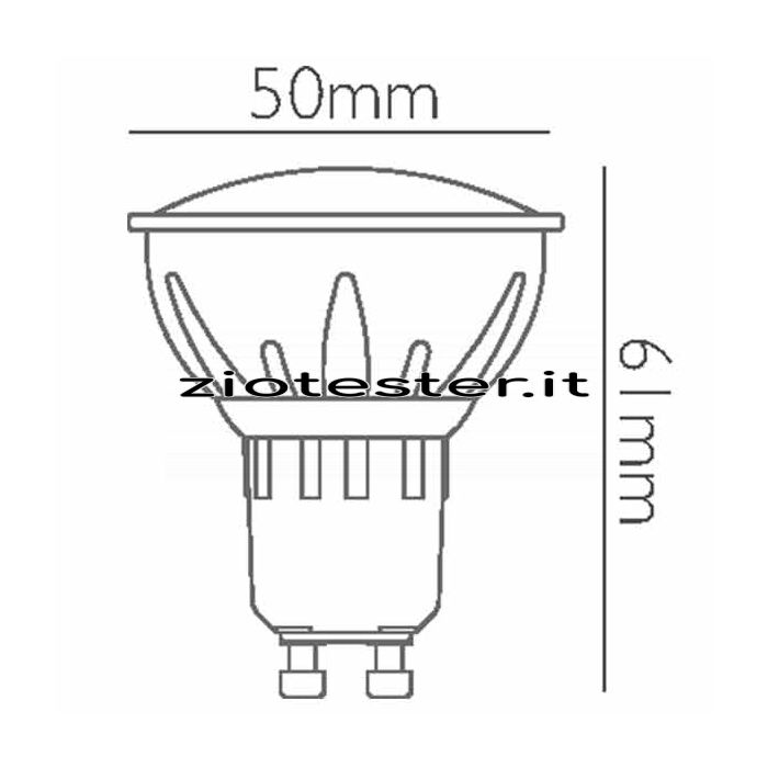 Lampadina LED Spot 100° Equivalente a 30W Dimensioni
