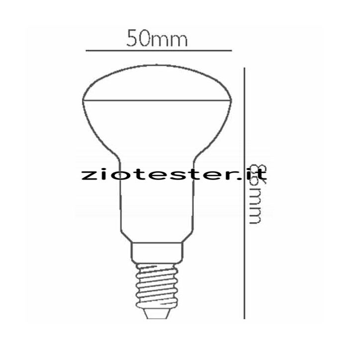 Lampadina LED Reflector Equivalente 36W Dimensione