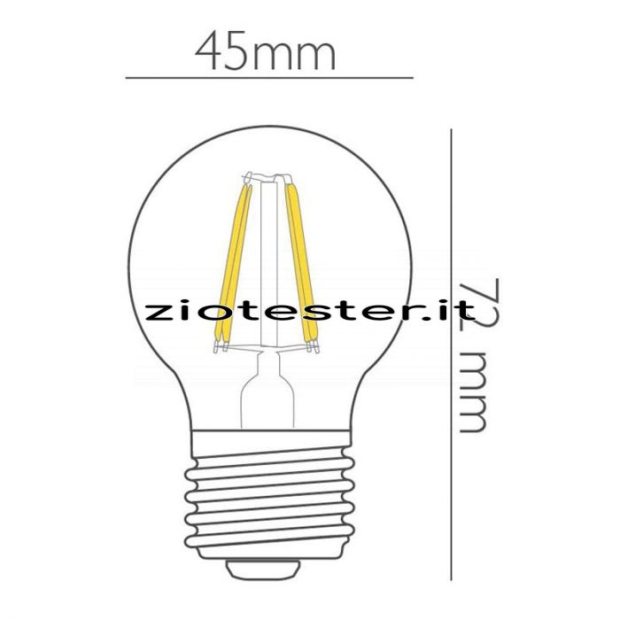Lampadina LED Filament Opal Miniglobe 6W E27-tec
