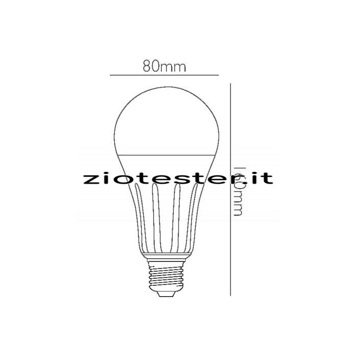 Lampadina LED Classic High Power Bulb Equivalente a 145-50W dimensioni