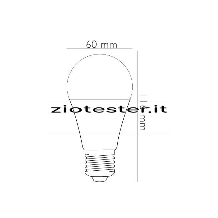 Lampadina LED Classic Bulb 13W equivalente a 75W dimensioni