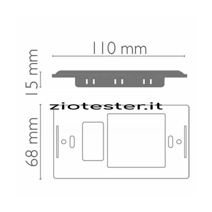 Supporto 1 + Schuko Serie Classic Dimensione