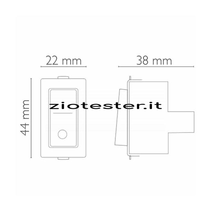 Interruttore Bipolare Serie Classic Dimensione