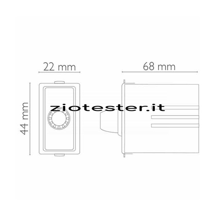 Dimmer 500W Serie Classic Dimensione