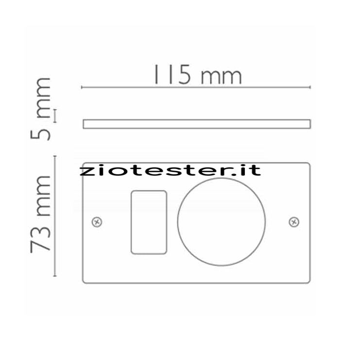 Placca 1 + Schuko Serie Classic Dimensione