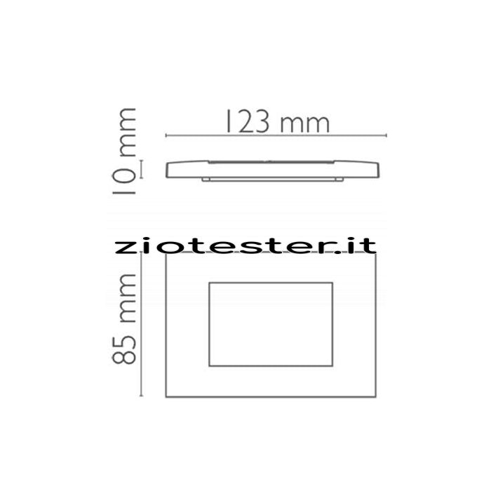 Kit Placca 3 Moduli con Supporto Serie LIVE dimensioni
