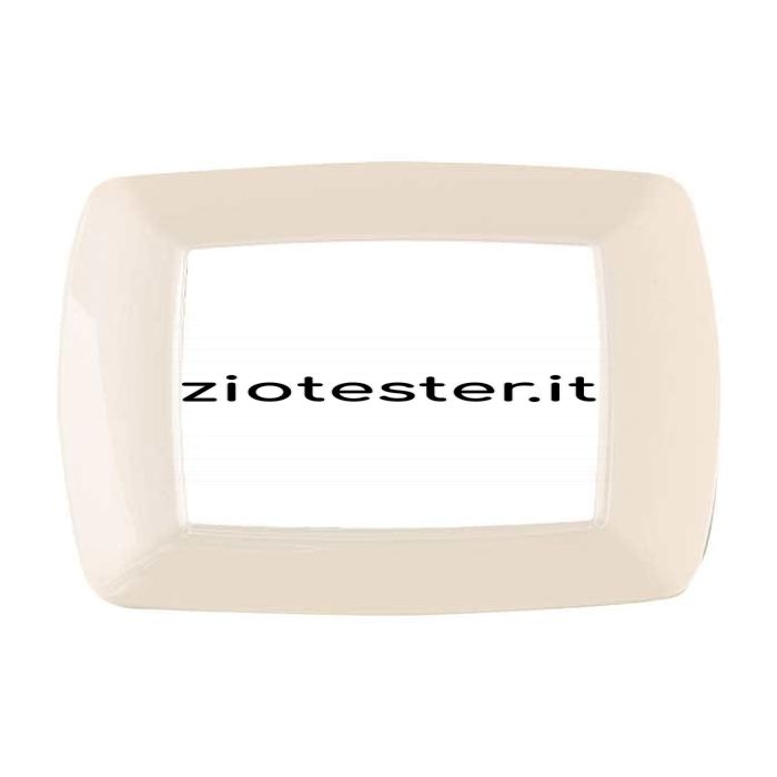 Kit Placca 3 Moduli con Supporto Serie LIVE avorio