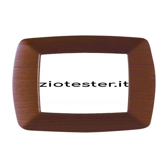 Kit Placca 3 Moduli con Supporto Serie LIVE legno chiaro
