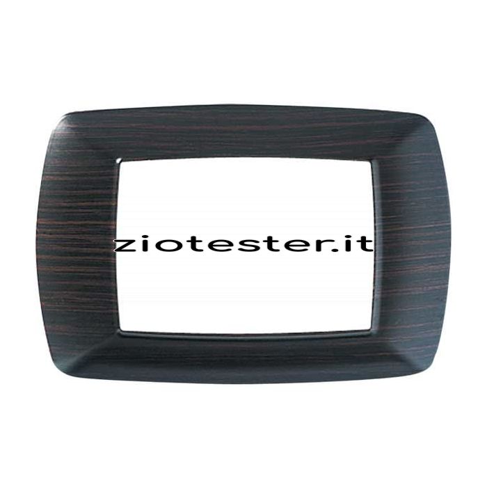 Kit Placca 3 Moduli con Supporto Serie LIVE wengè