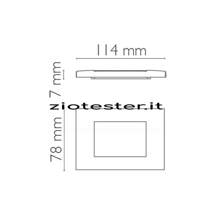 Kit Placca 3 Moduli con supporto Serie EGO dimensioni