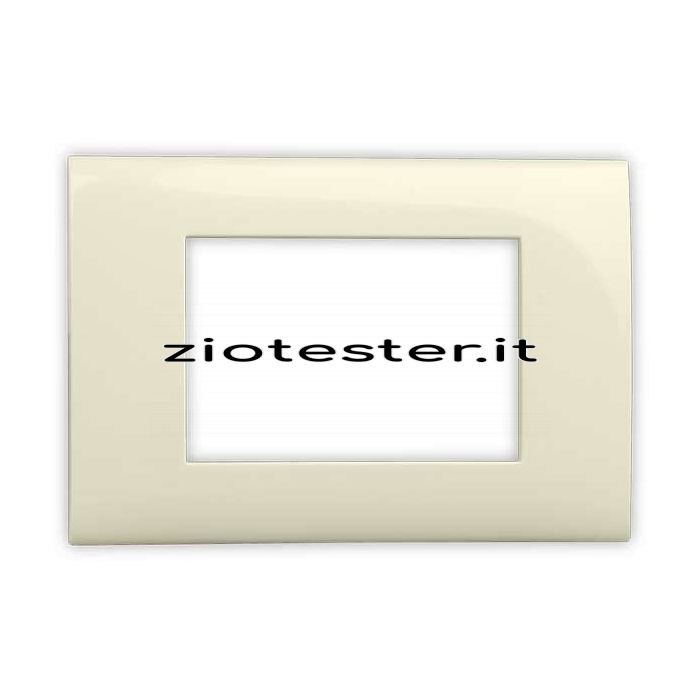 Kit Placca 3 Moduli con supporto Serie EGO crema