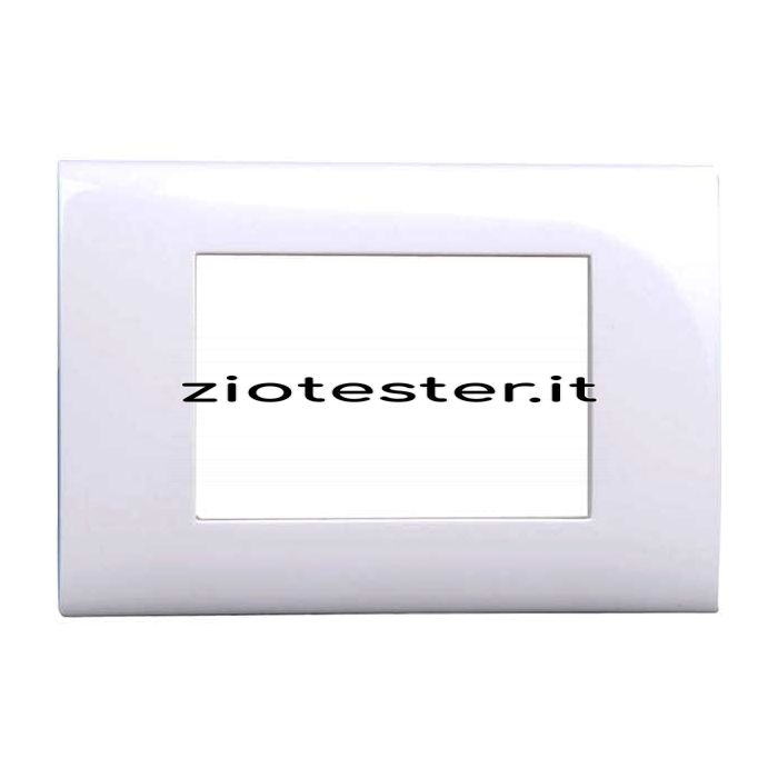 Kit Placca 3 Moduli con supporto Serie EGO argento