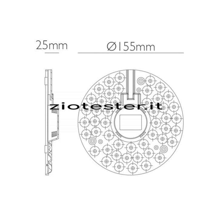 Modulo LED Ceiling Light equivalente a 90W con magneti dimensioni