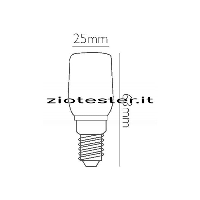 Lampadina LED Special Small Bulb Equivalente a 10W dimensioni