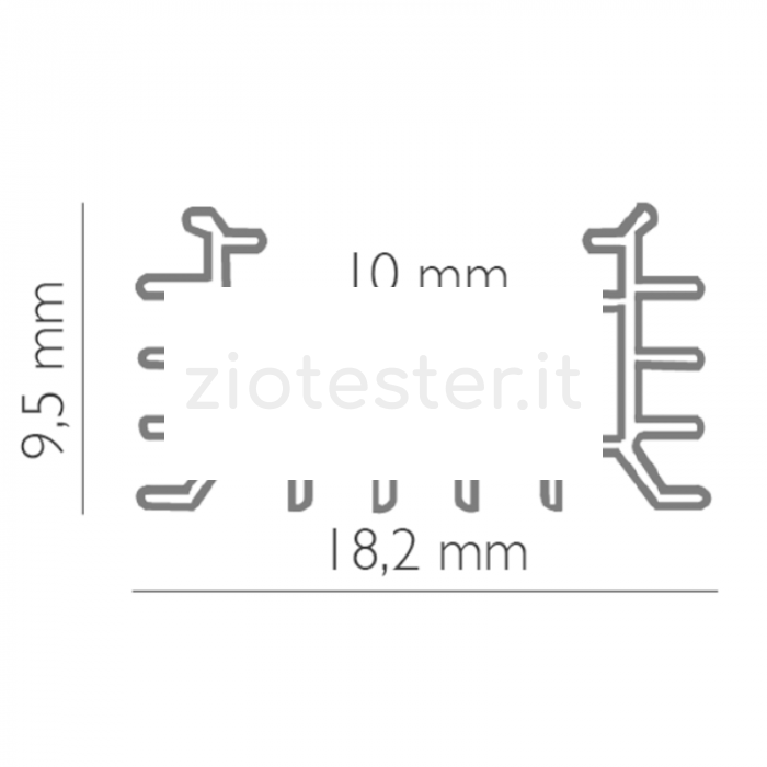 Profilo in alluminio per Strisce LED da 2 metri LP1810