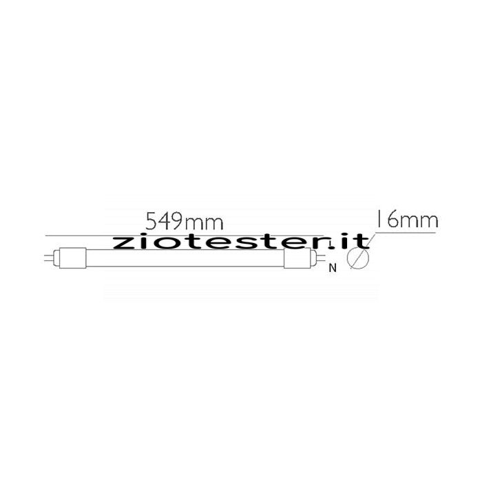 Tubo in Vetro LED Tube 9W dimensioni