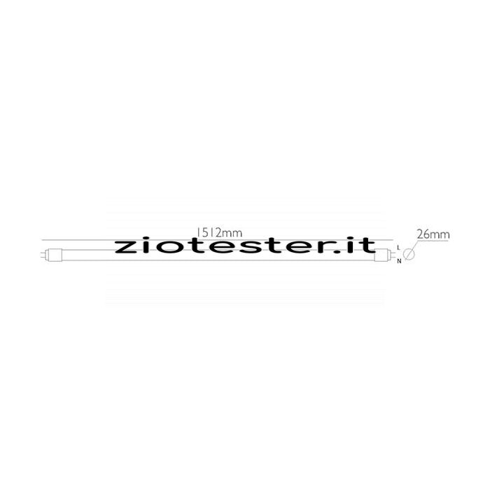 LED Tube Meat Shop 24W dimensioni