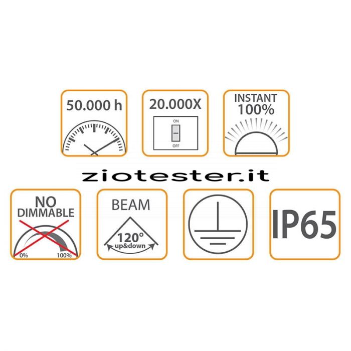 Lampada LED da parete Solari 8W Waterproof-info3