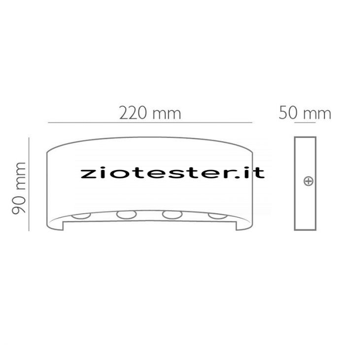 Lampada LED da parete Solari 8W Waterproof-tec