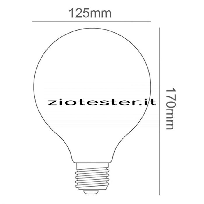 Lampadina Filament Opal Globe 11W Equivalente a 100W G125 E27_tec
