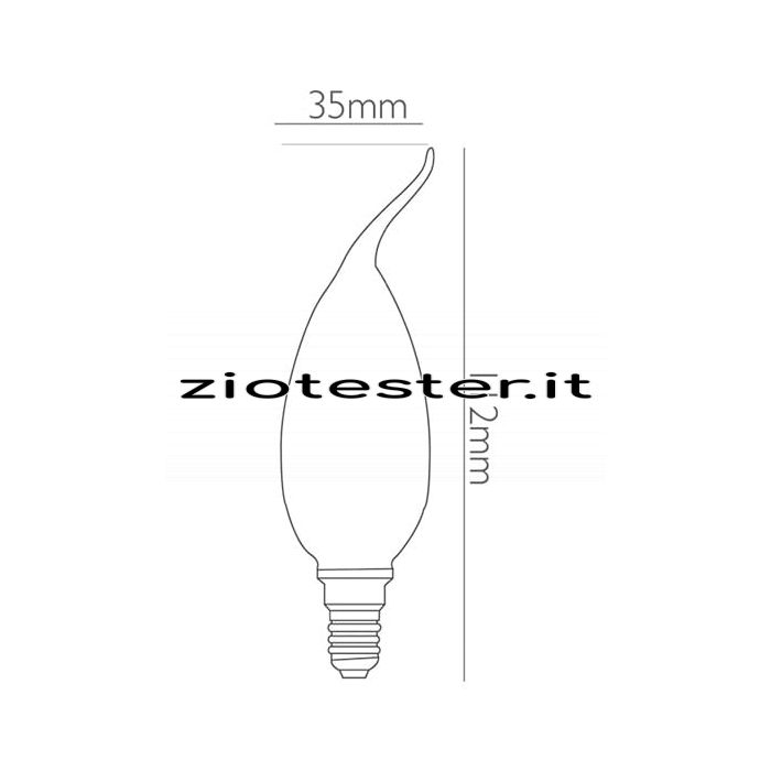 Lampadina Filament Wind Twisted 4W Equivalente a 37W E14_tec