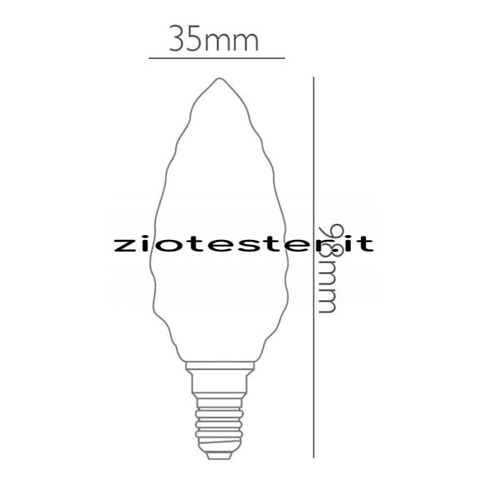 Lampadina a LED Filament Opal Clear Candle 4W E14-tec