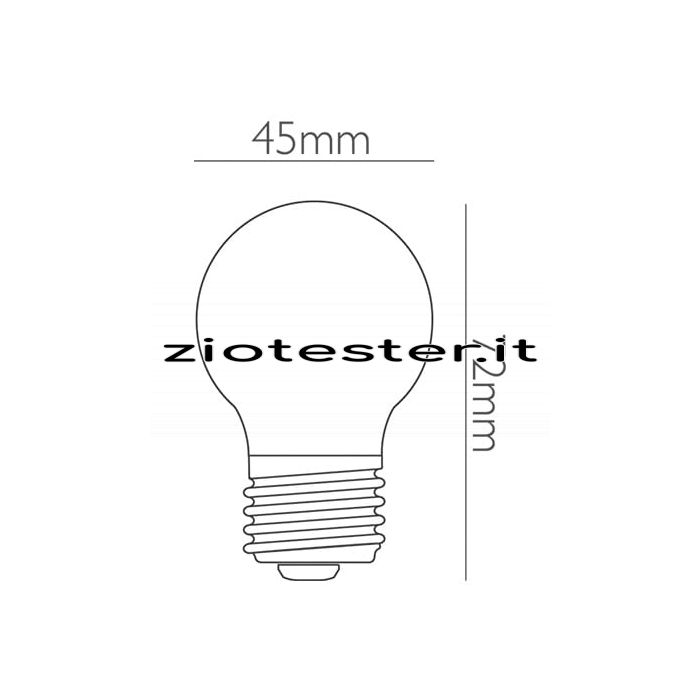 Lampadina LED Filament Opal Miniglobe 4W Equivalente a 37W E27_Tec