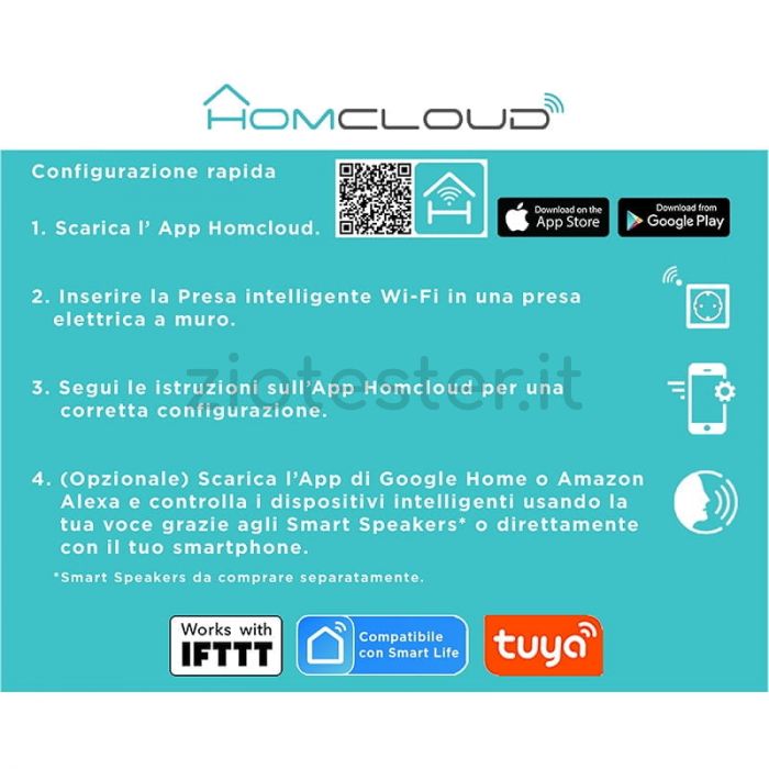 Multipresa Smart Home WiFi Shuko Installazione