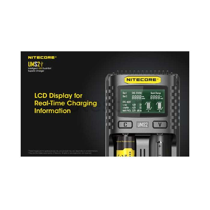 Nitecore UMS2 Caricabatterie