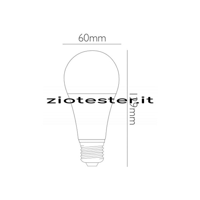 Lampadina LED Goccia 14W dimensioni