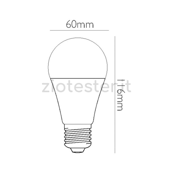 Lampadina LED Goccia 5.3W dimensioni