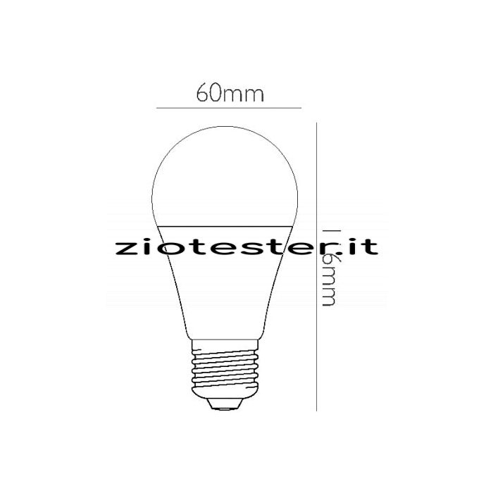 Lampadina LED Goccia 9W dimensioni