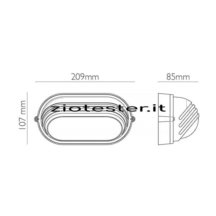 Plafoniera da esterno  Outdoor  Light Modigliani dimensioni