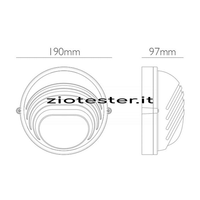 Plafoniera da esterno Outdoor Light Bramante dimensioni