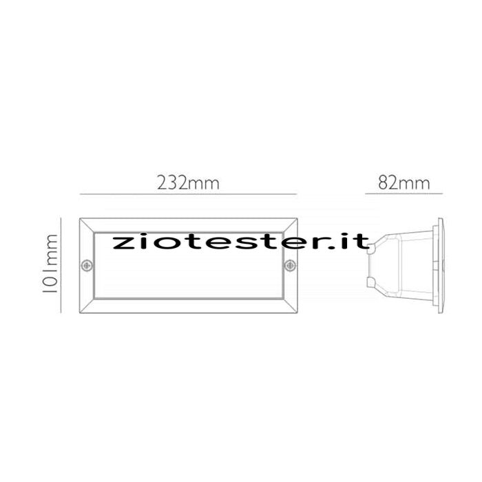 Plafoniera da esterno ad incasso Outdoor Light Pinturicchio dimensioni