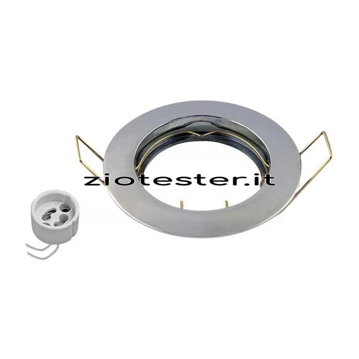 Lamp Holder Kit portalampada Ghiera Fissa cromato