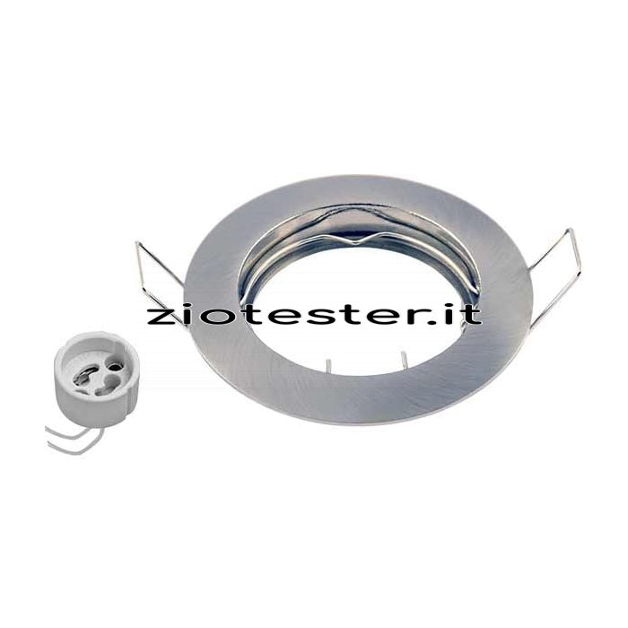 Lamp Holder Kit portalampada Ghiera Fissa grigio satinato