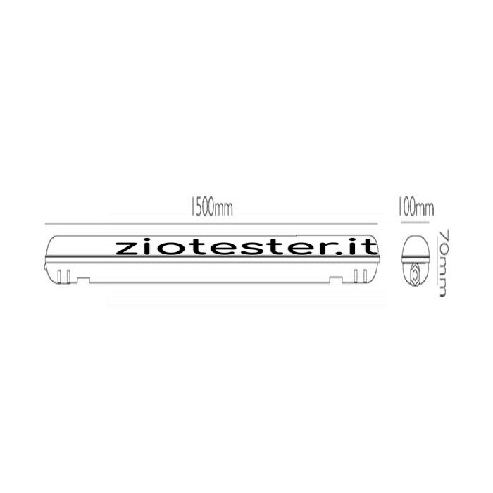 Plafoniera LED Fixture Triproof Light 70W dimensioni