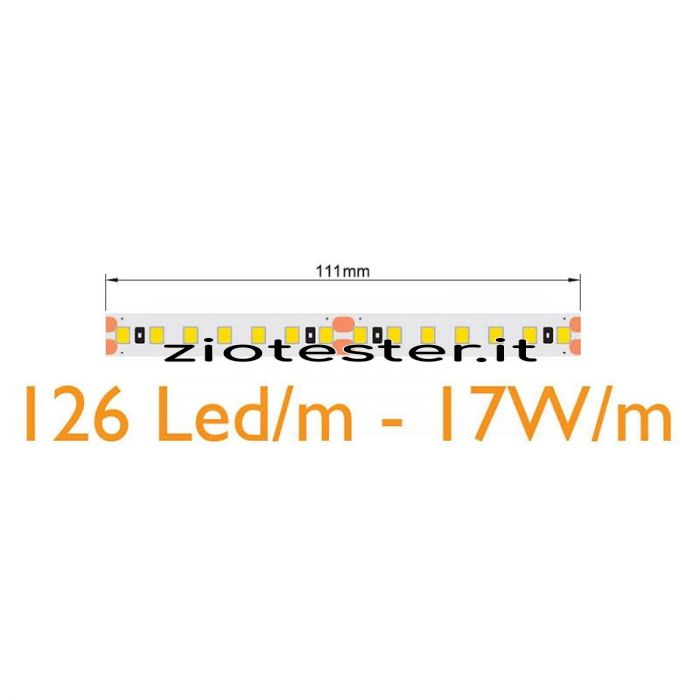 Nastro LED Strip 24V IP65 17W/m Waterproof-info