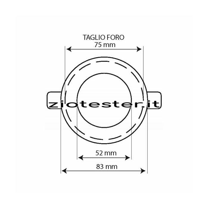 Lamp Holder Kit Portalampada Ghiera Orientabile dimensioni